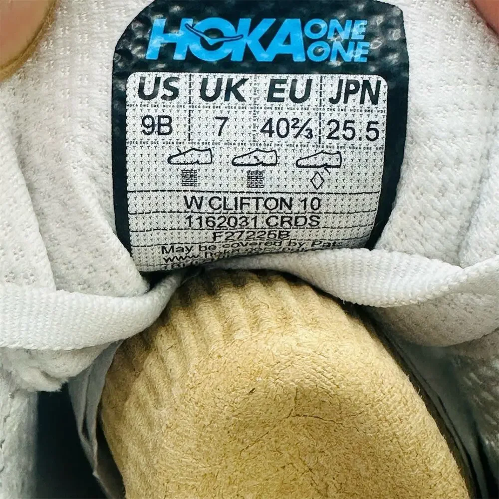 HOKA Clifton 10 White Light Grey | Women’s Size 9 B | New with Replacement Box